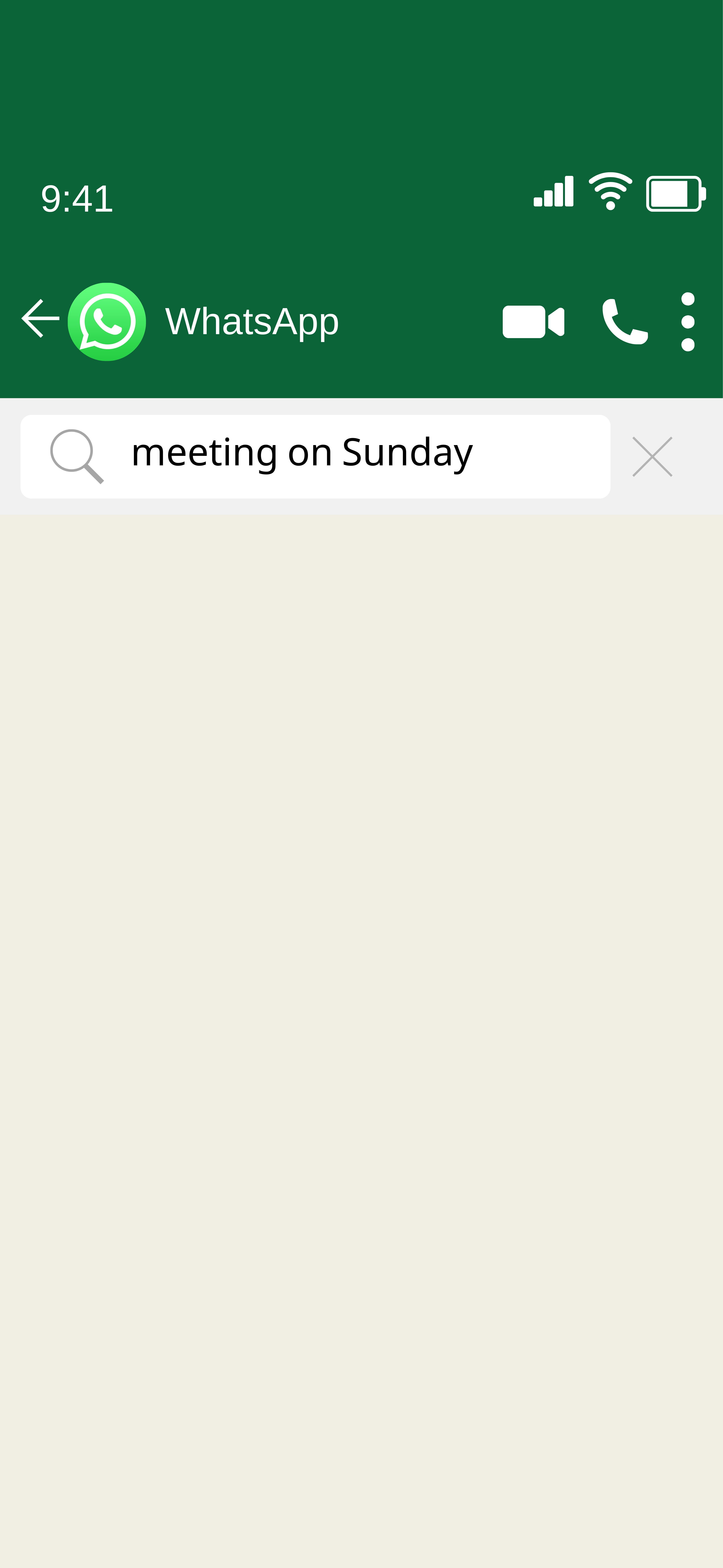 WhatsApp messy search